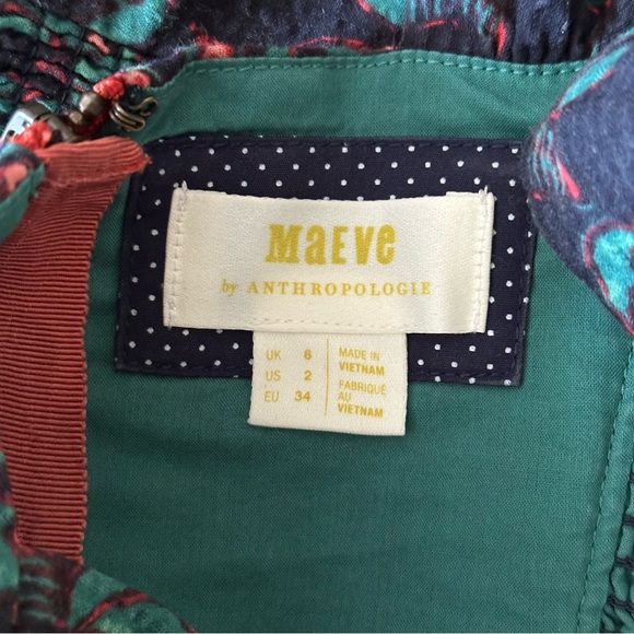 Maeve Parrot Printed Ruched Tank - Picture 4 of 5